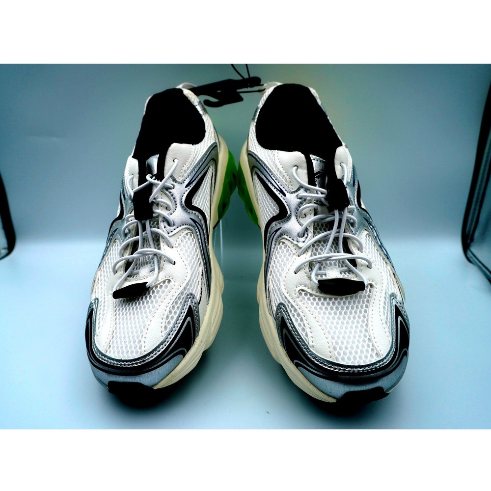 Avia AV Gel Bungee Women 9 White Silver Green Y2K Sneakers WMAV26AC008